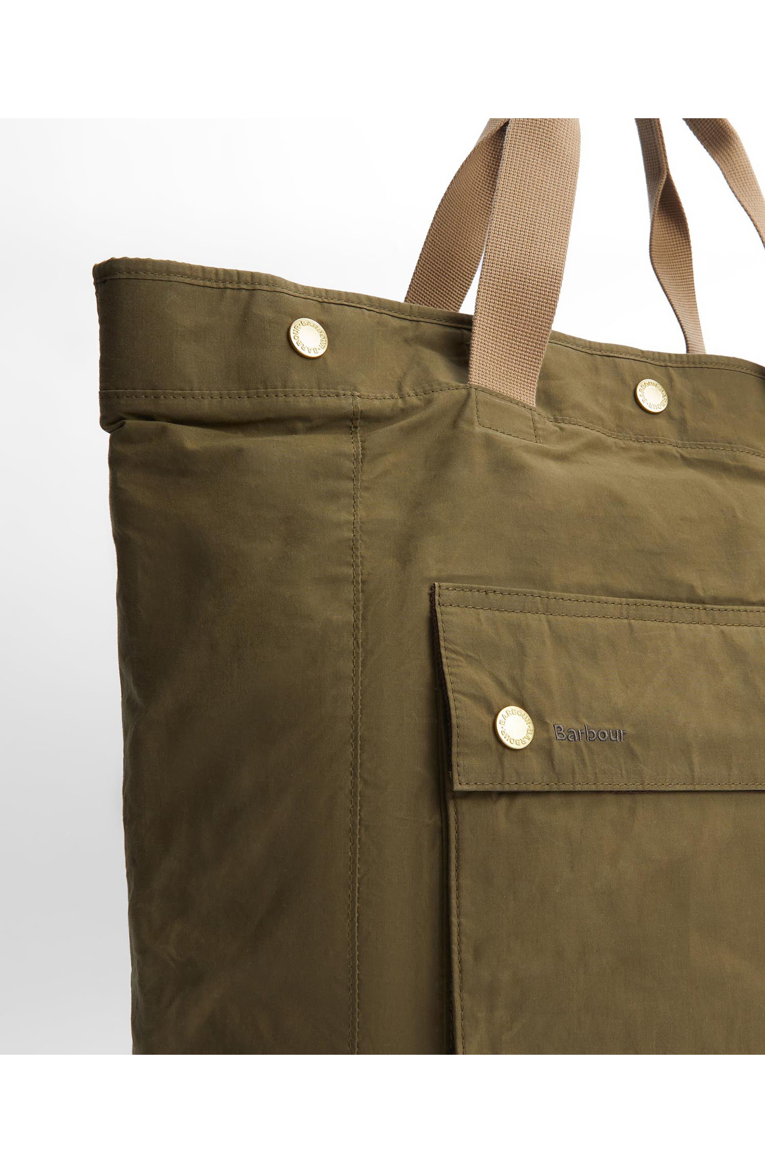 Barbour Transport Cotton Canvas Tote, Alternate, color, Dusky Green