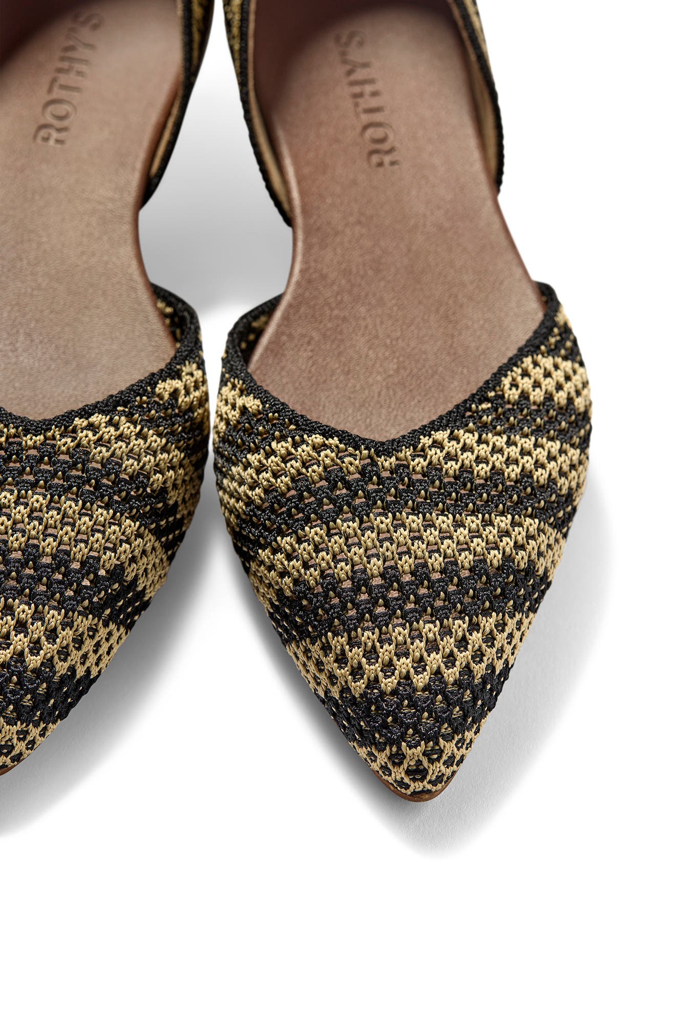 The d'Orsay Flat, Alternate, color, SHORTBREAD STRIPE