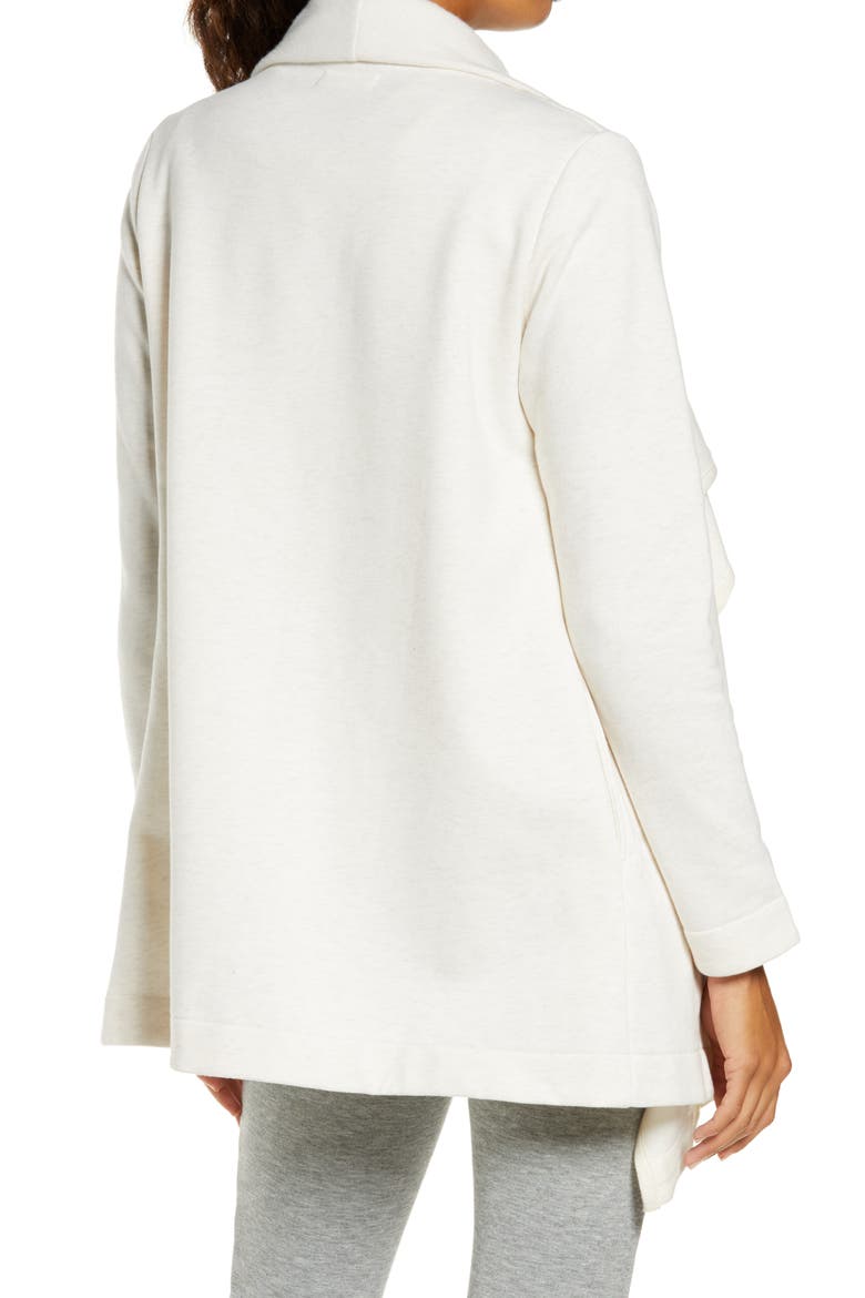 Janni Open Front Cardigan, Alternate, color, OATMEAL HEATHER