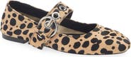 aeyde Uma Genuine Calf Hair Mary Jane Flat