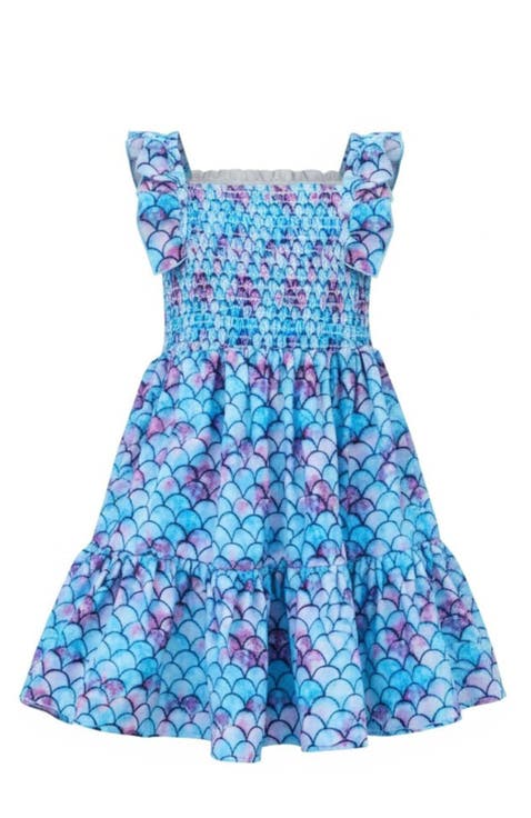 I Washed Up Like This Mermaid Ruffle Sundress (Toddler, Little Kid & Big Kid)