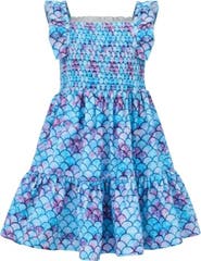 Mia Belle Girls I Washed Up Like This Mermaid Ruffle Sundress