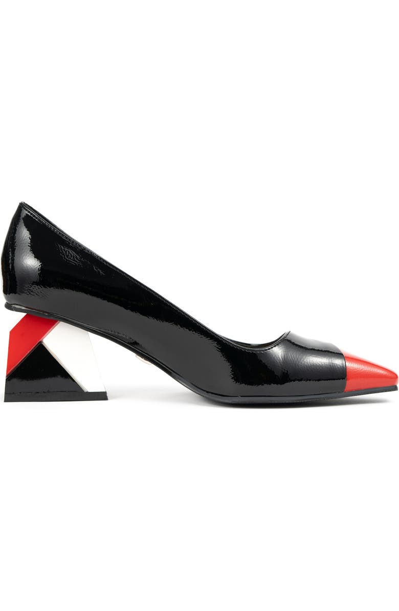 NINETY UNION Sandy Caged Vamp Sandal, Alternate, color, Black-Red Multi