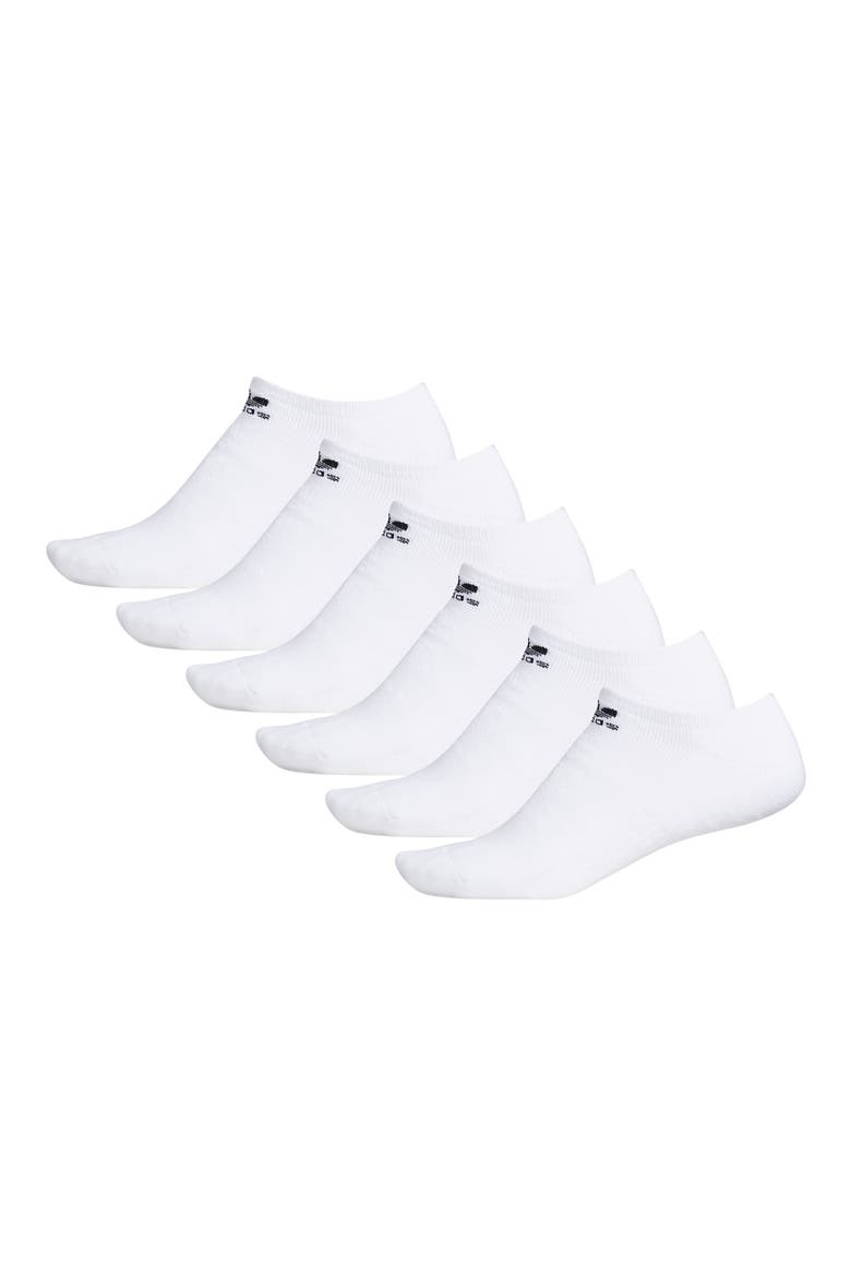 6-Pack Trefoil Performance No-Show Socks, Alternate, color, WHITE