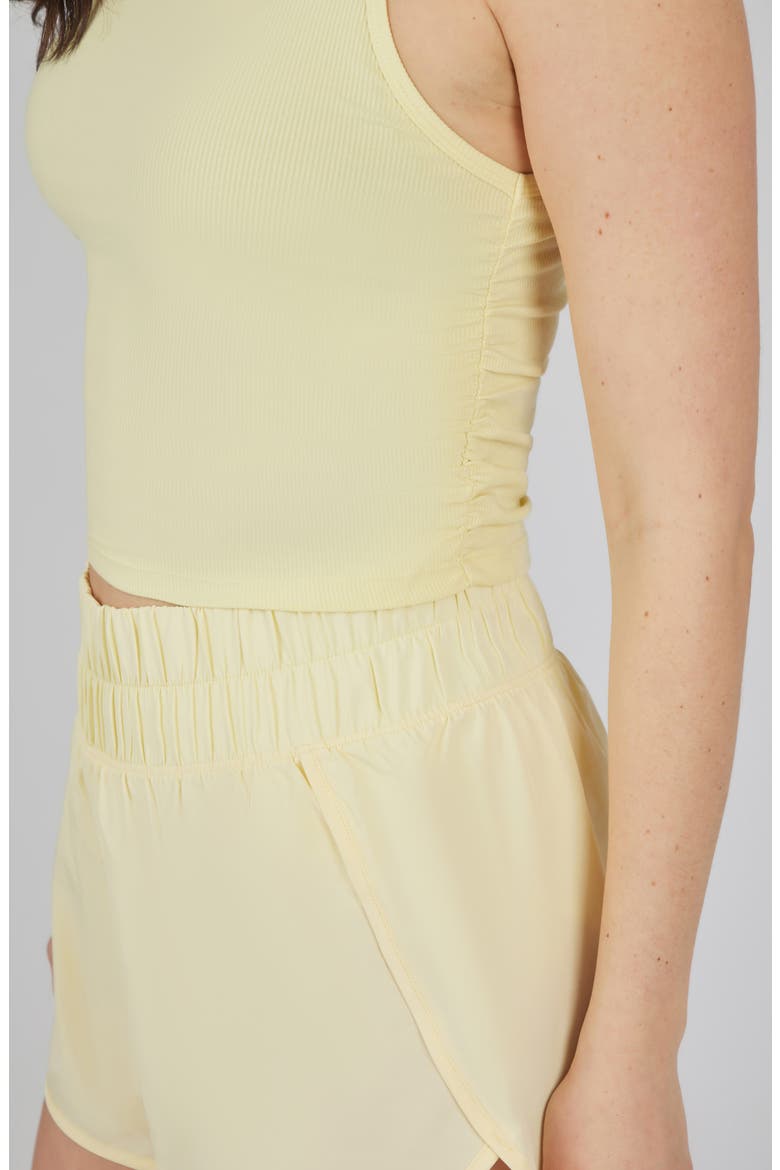 Heavenly Phoebe Rib Knit Crop Tank & Hi-Rise Shorts 2-Piece Set, Alternate, color, FRENCH VANILLA