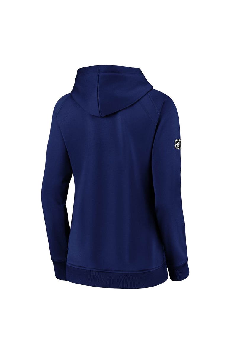 FANATICS Women's Fanatics Branded Blue Toronto Maple Leafs Authentic Pro Travel Train Raglan Full-Zip Hoodie, Alternate, color, 