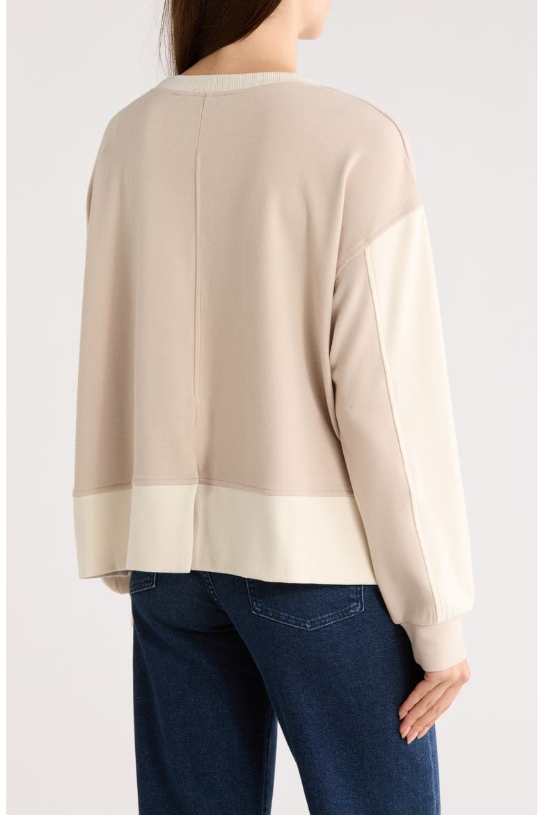 Colorblock Sweatshirt, Alternate, color, SAND