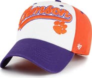 '47 Youth '47  White Clemson Tigers Scooter Clean Up Adjustable Hat