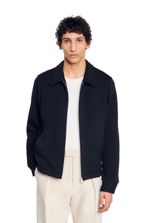 Sandro Knitted Jacket In Black