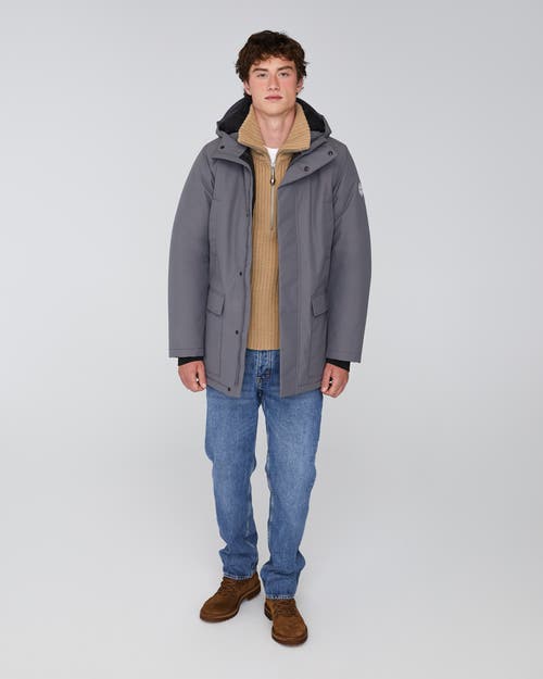 Quartz Co. Bennett | Hooded Insulated Winter Jacket In Steel Grey