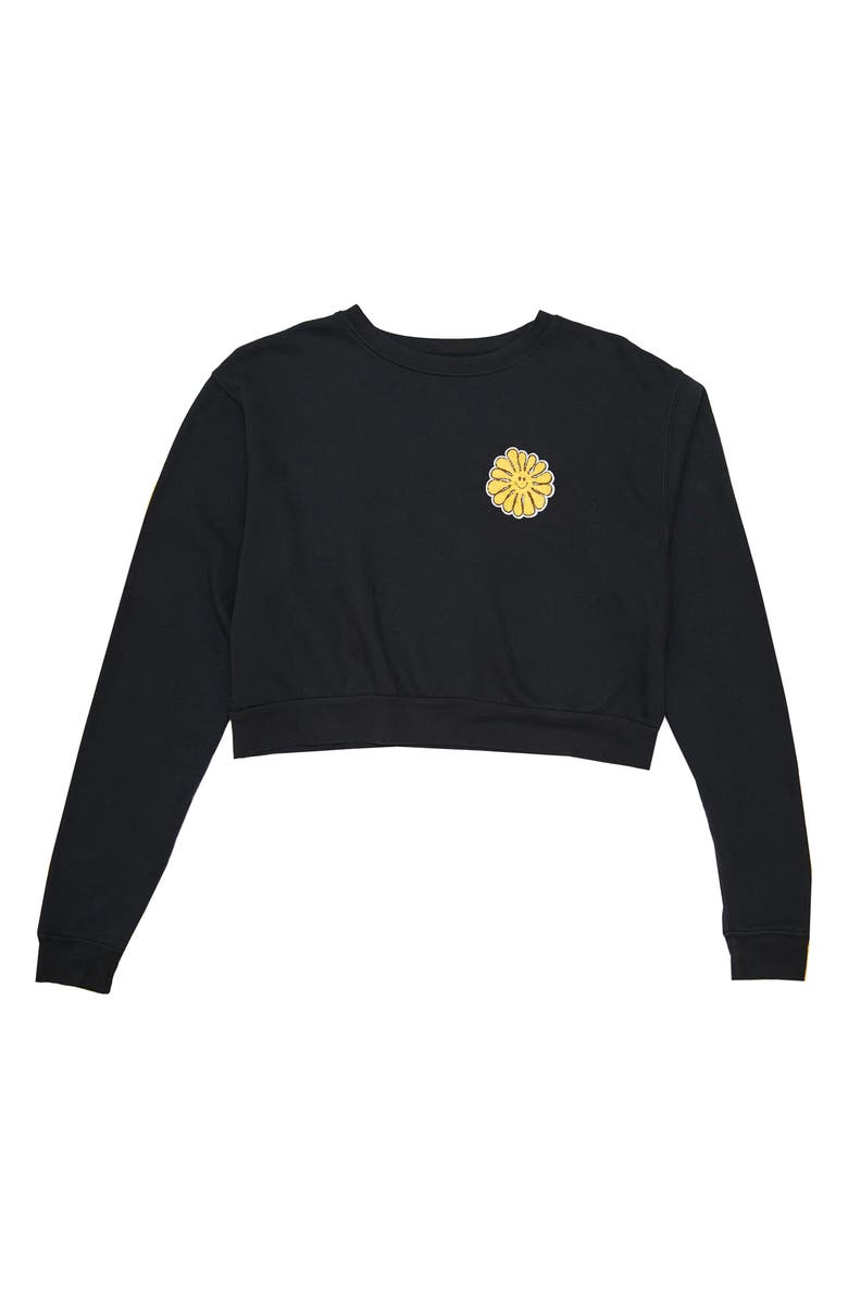 Parks Project Smilin' Sun Patch Crop Sweatshirt, Alternate, color,