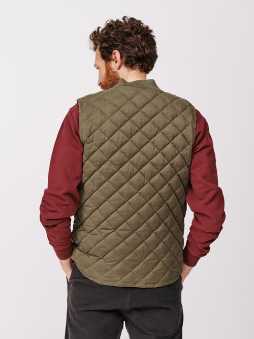 Aubin Anwick Quilted Gilet Vest In Brown