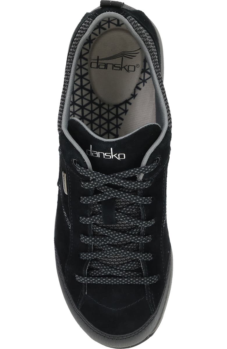 Dansko 'Paisley' Waterproof Sneaker, Alternate, color, Black Suede/ Grey Smooth
