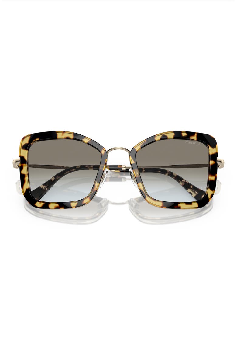 60mm Cat Eye Sunglasses, Alternate, color, GREY GRN