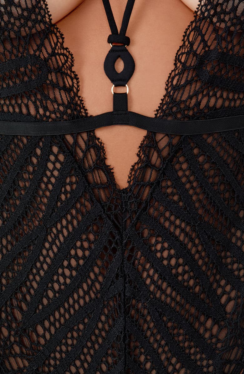 Etam Virtuose Bodysuit, Alternate, color, Black