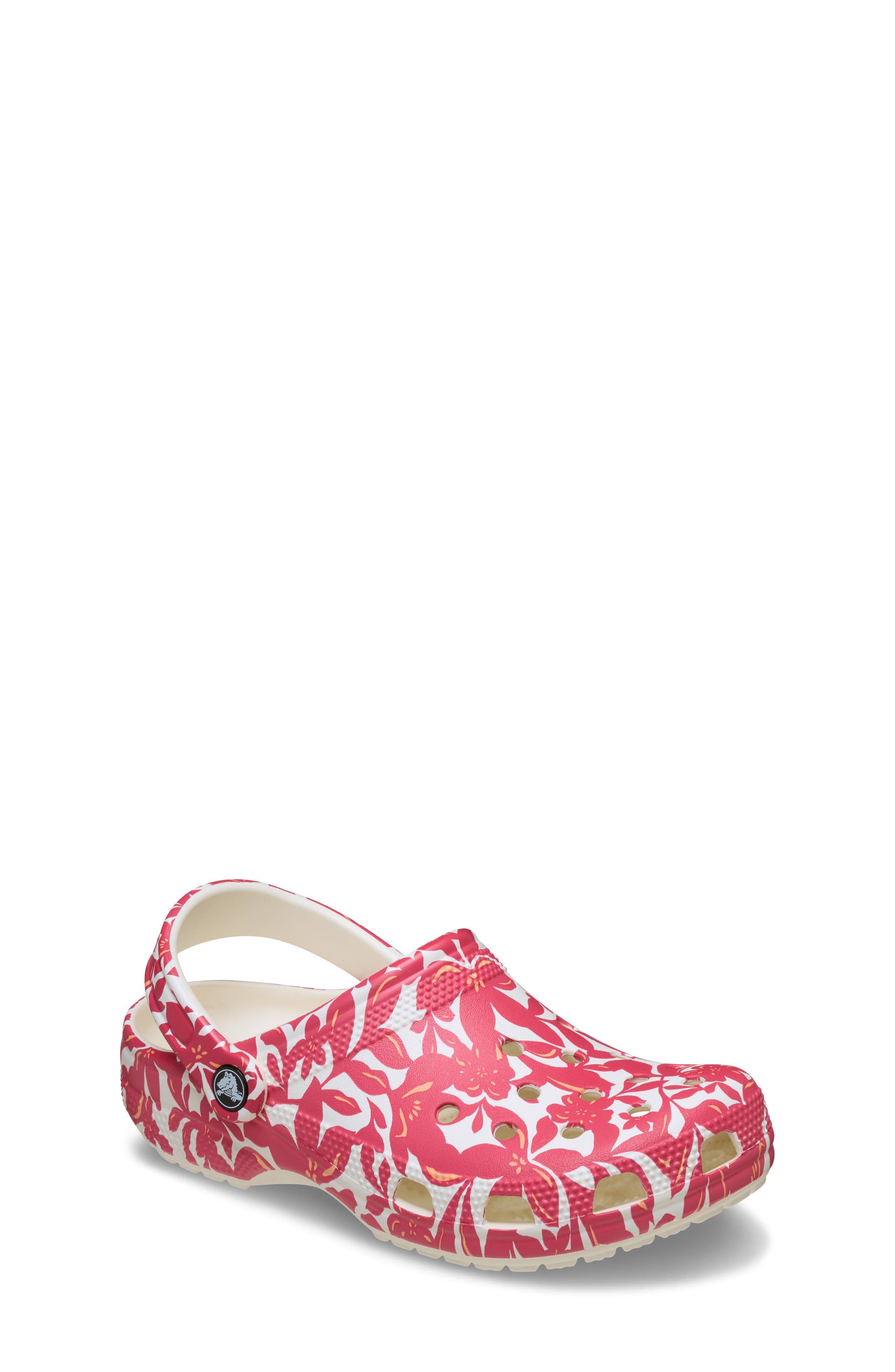 CROCS Kids' Classic Island Flower Clog, Main, color, Red/Chalk