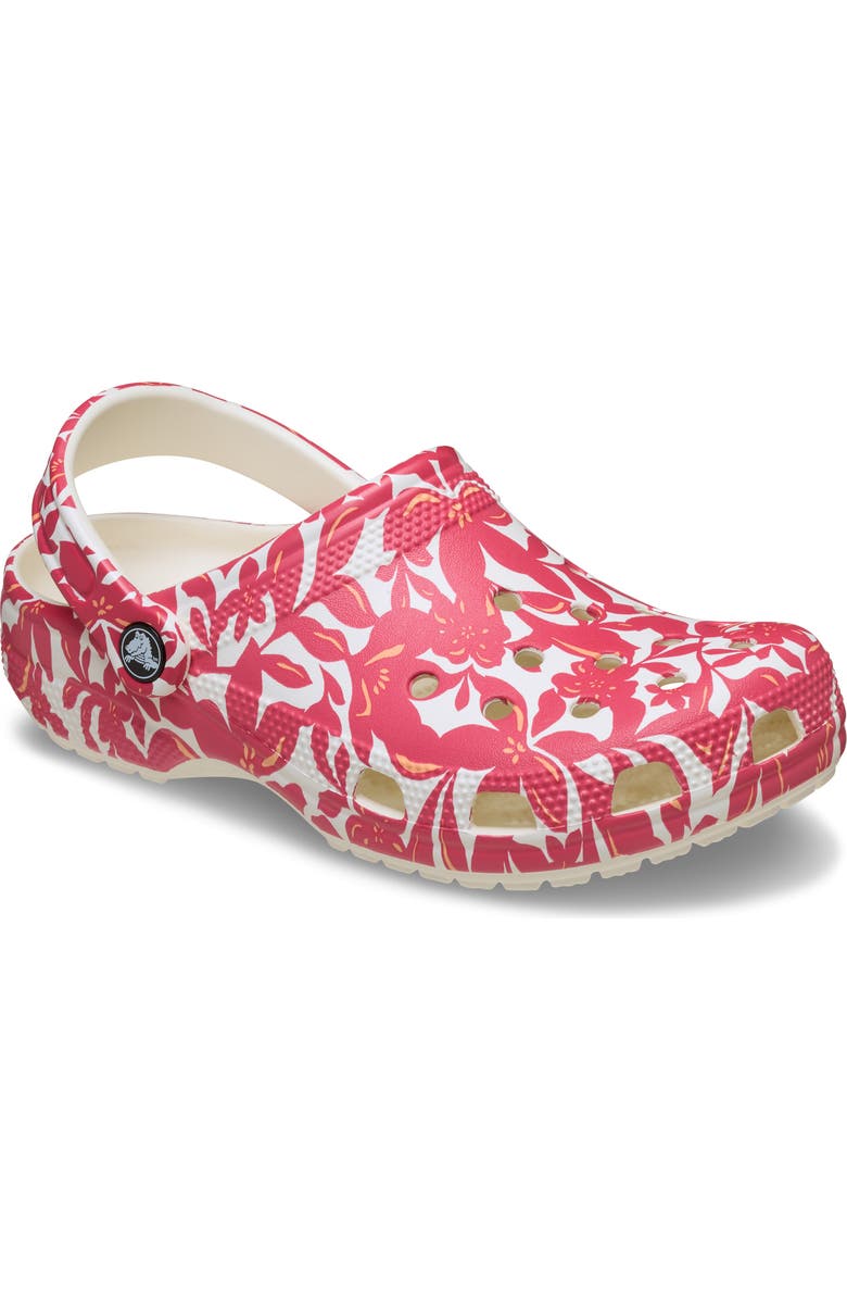 CROCS Kids' Classic Island Flower Clog, Main, color, Red/Chalk