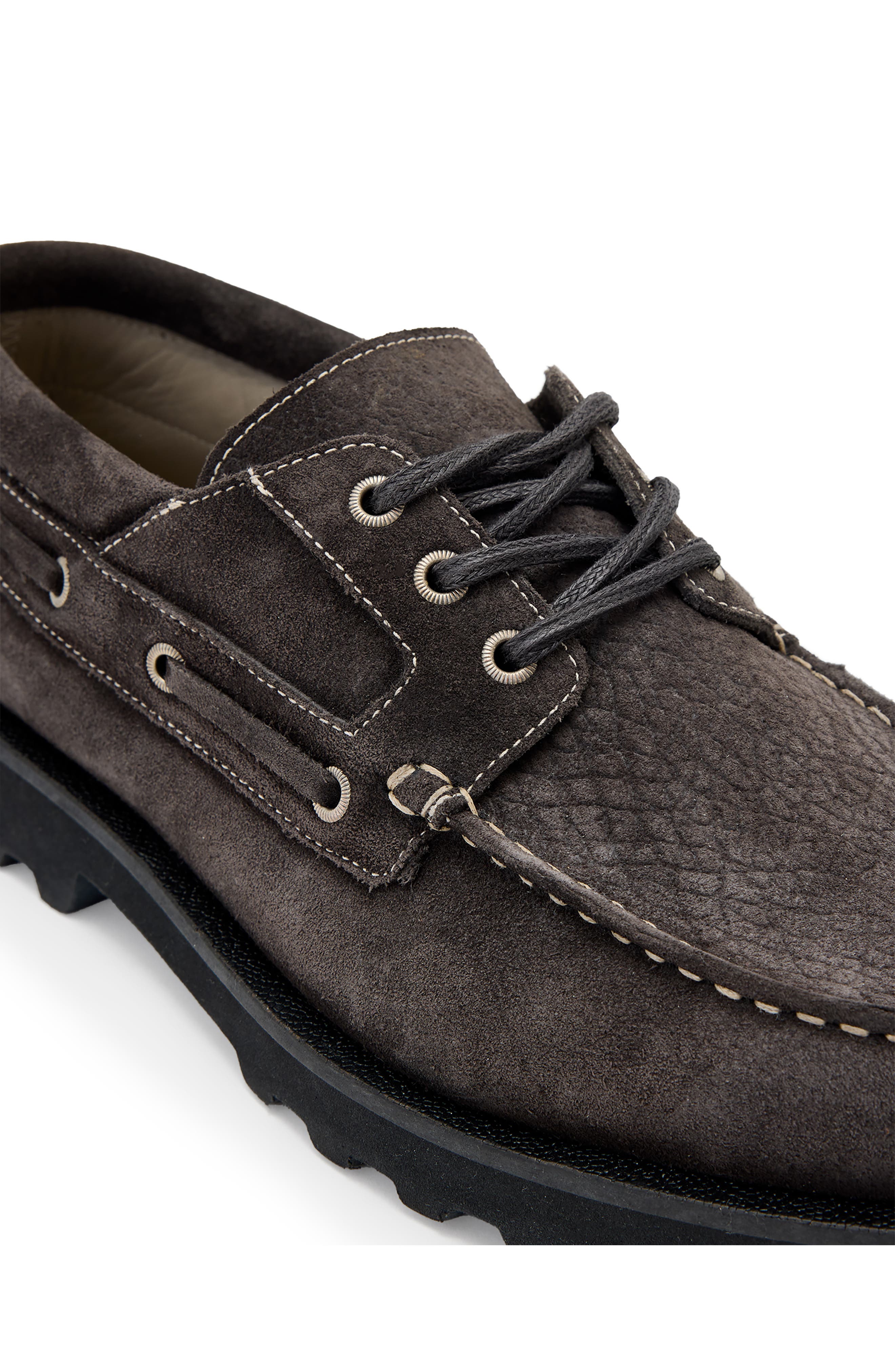 AllSaints Skiff Boat Shoe, Alternate, color, Warm Grey