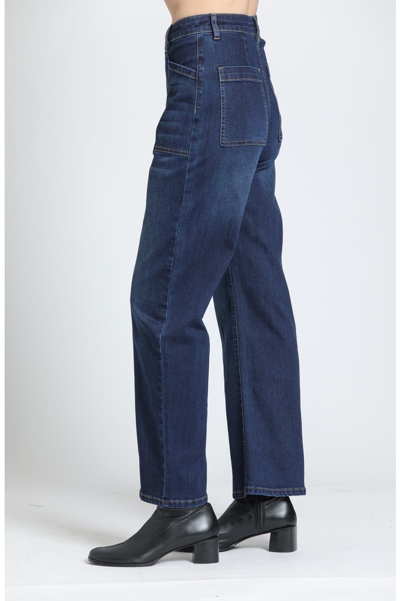 Seamed High Waist Barrel Leg Jeans, Alternate, color, MIDNIGHT INDIGO