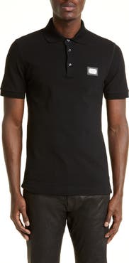 Dolce&Gabbana Logo Plate Cotton Piqué Polo