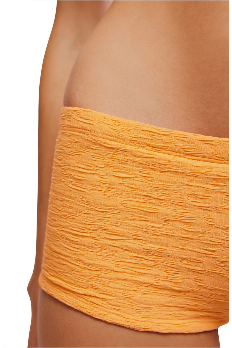 Dixie Jacquard Shortie Bikini Bottoms, Alternate, color, MOCK ORANGE