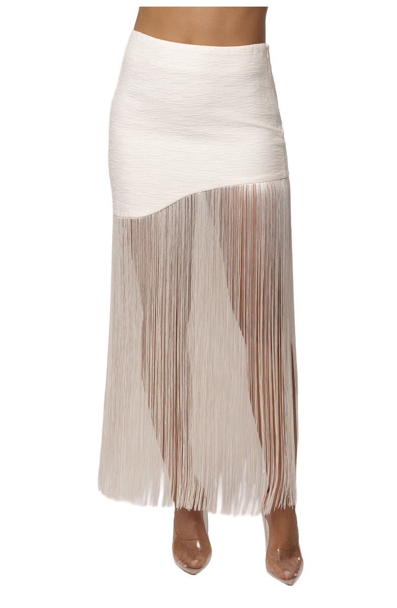 JLUXLABEL Gala Nights Fringe Skirt, Main, color,
