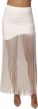 JLUXLABEL Gala Nights Fringe Skirt