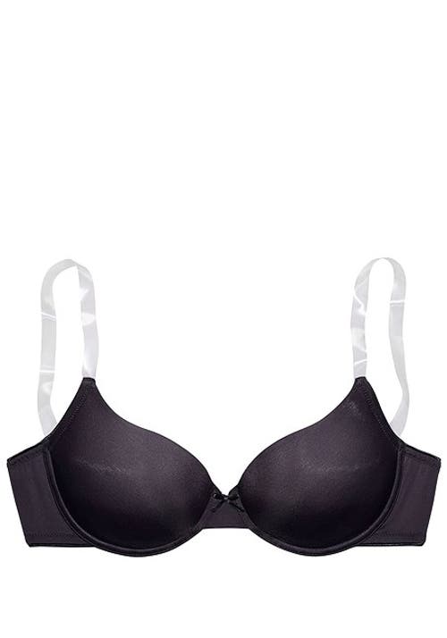 Lascana Underwire Clear Strap T-shirt Bra In Black