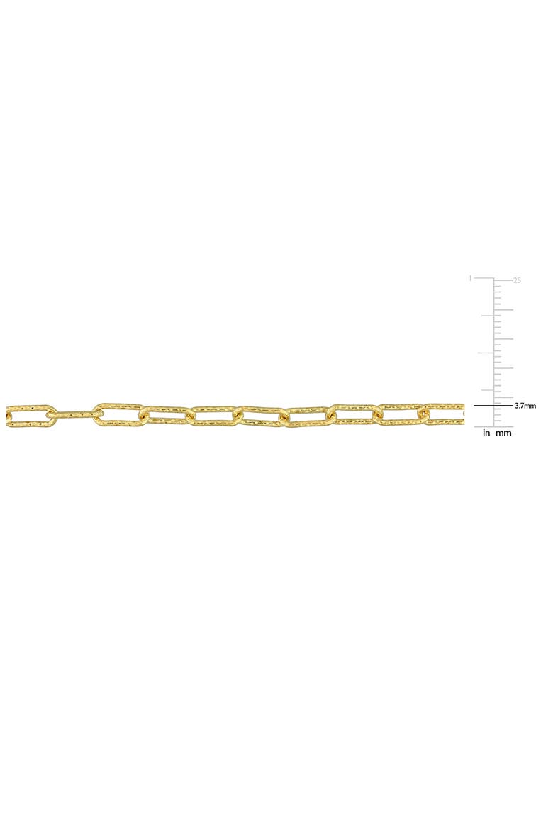 Textured Paper Clip Chain Necklace, Alternate, color, YELLOW