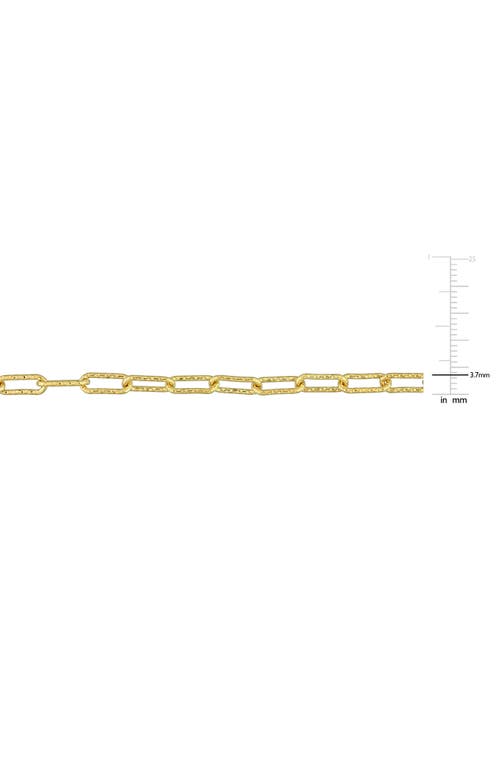 Delmar Textured Paper Clip Chain Necklace In Yellow