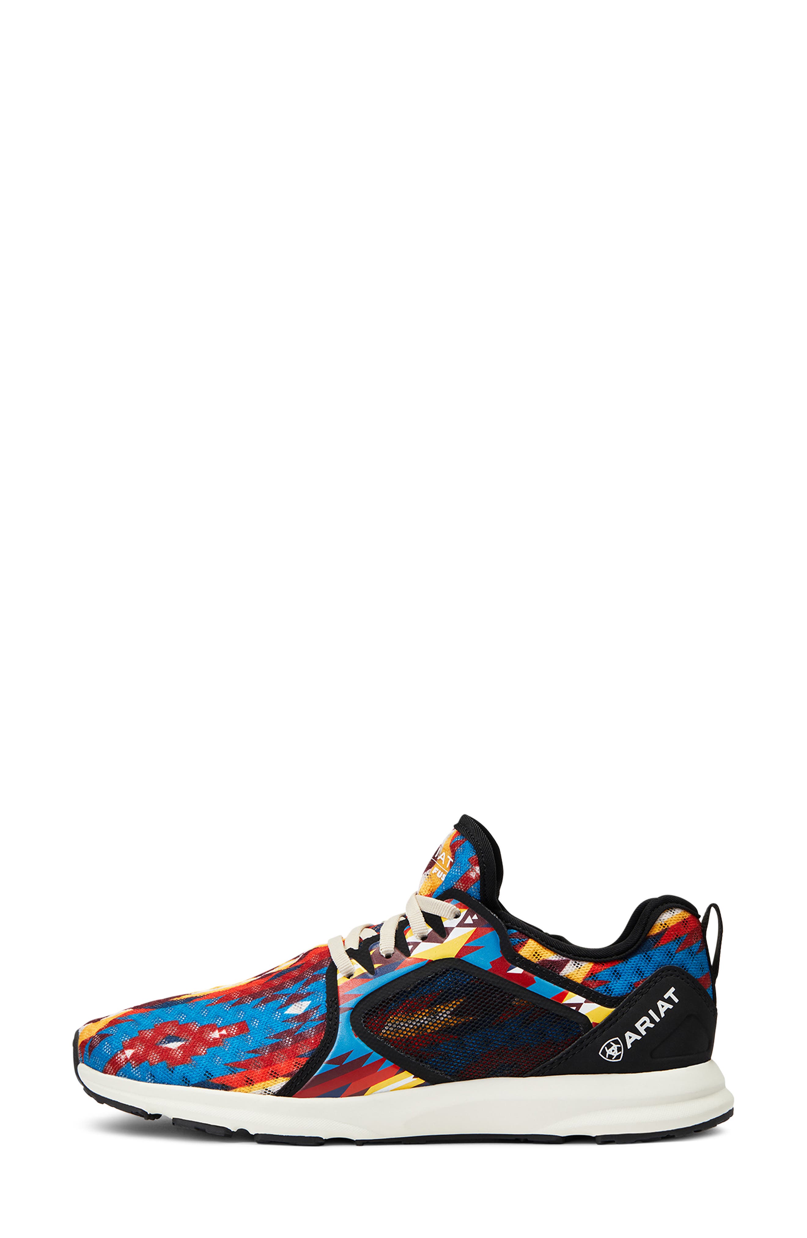 Ariat Fuse Low Top Sneaker, Alternate, color, Blue Geo Print