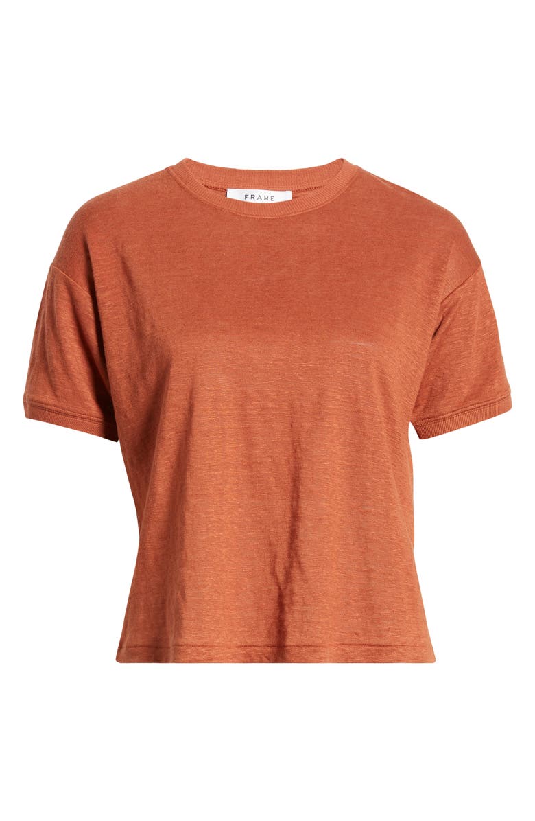 FRAME Crewneck Organic Linen T-Shirt, Alternate, color,