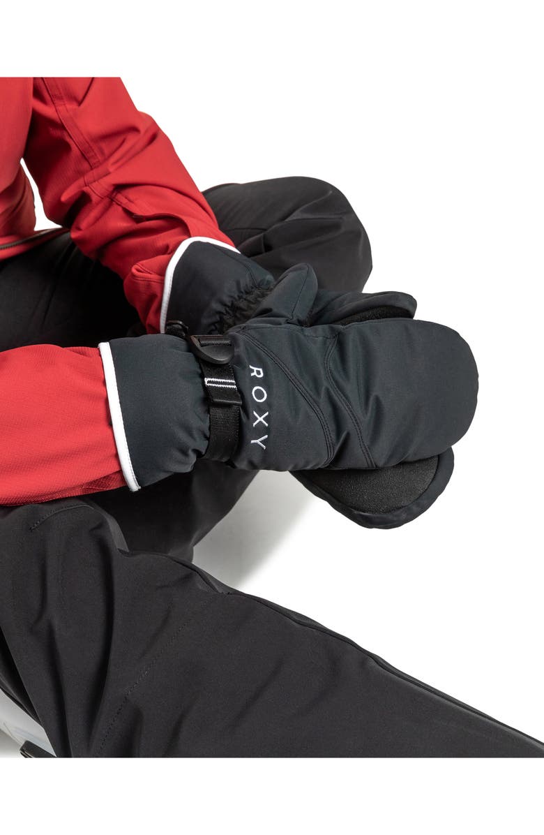 Roxy Jetty Mittens, Alternate, color, True Black