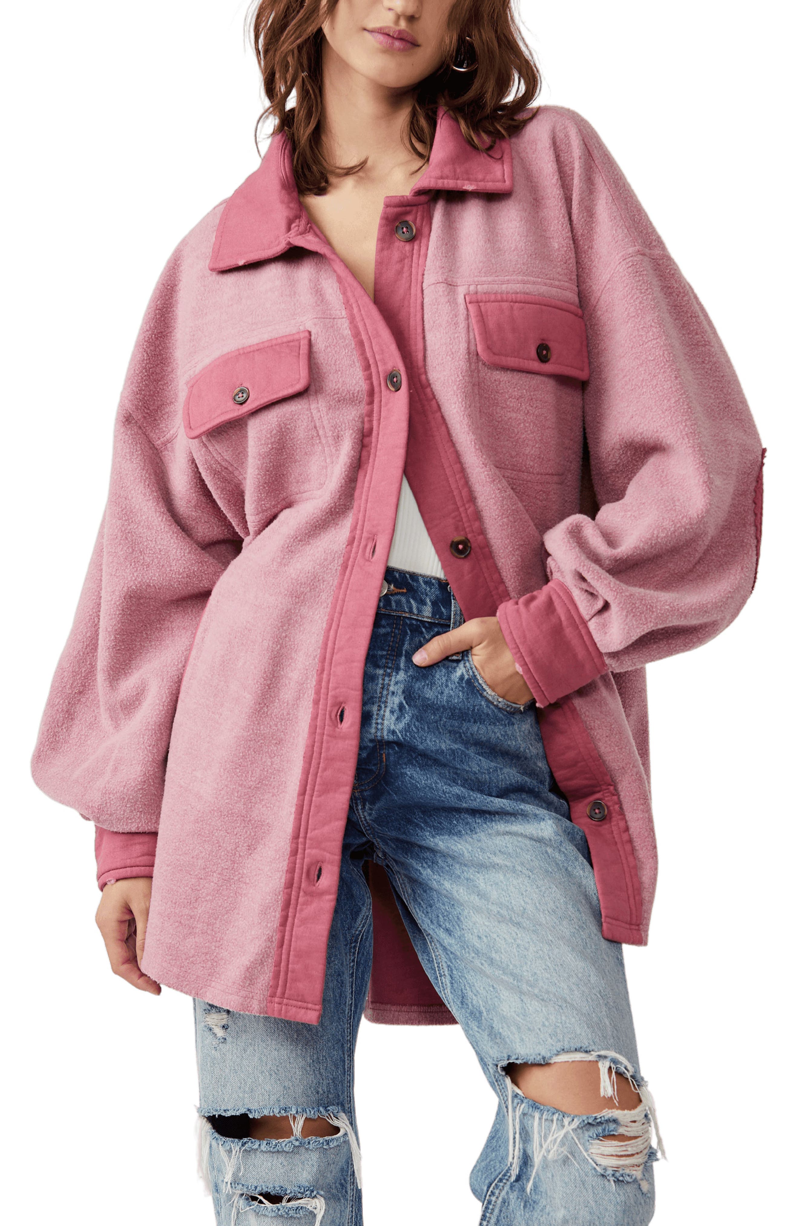 Free People We the Free Ruby Fleece Shirt Jacket