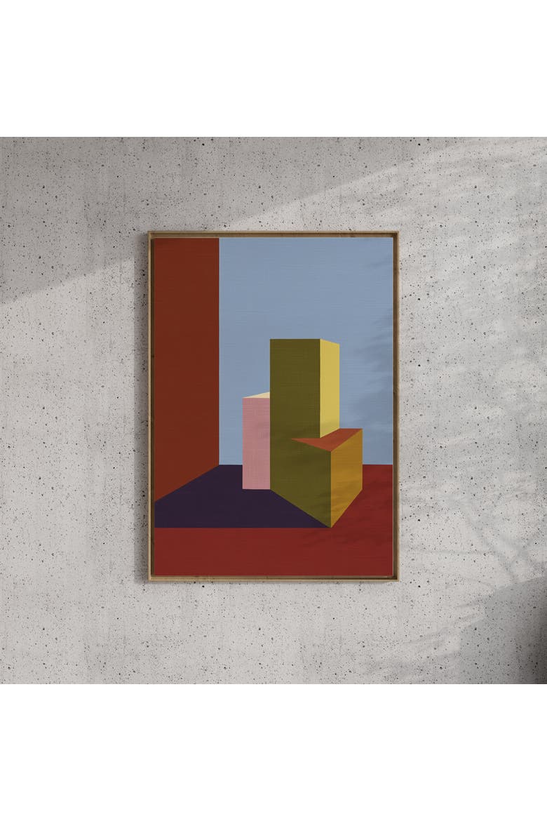 Form and Structure No. 06 Geometric Abstract Art Print, Alternate, color, Black Frame - 12x16