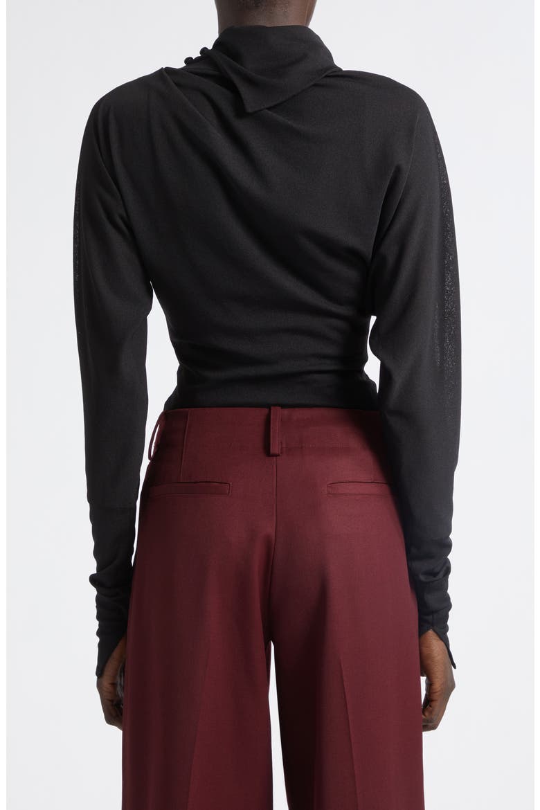 Golda Jersey Top, Alternate, color, BLACK