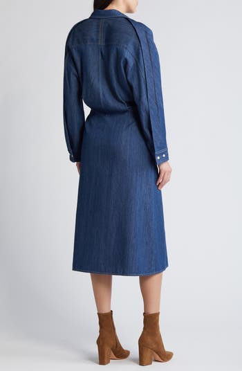 COS Long Sleeve Denim Shirtdress Nordstrom