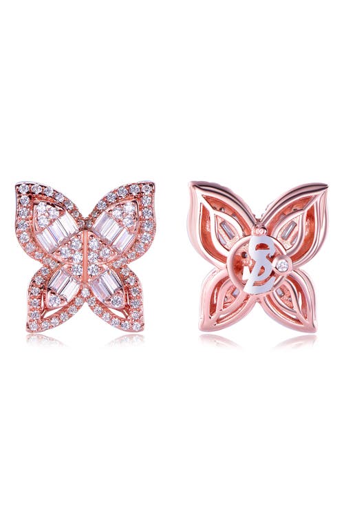 Suzy Levian Cubic Zirconia Butterfly Stud Earrings