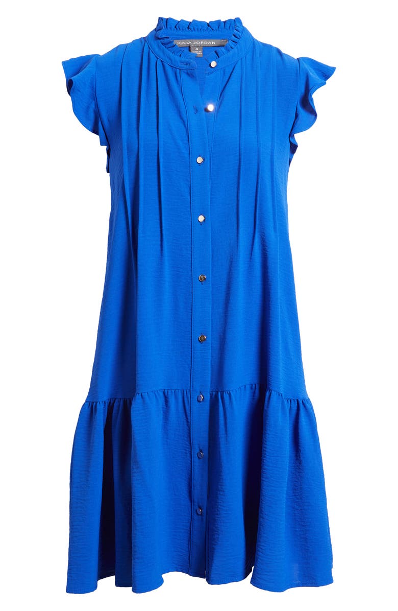 Julia Jordan Flutter Sleeve Button Front Shift Dress, Alternate, color,