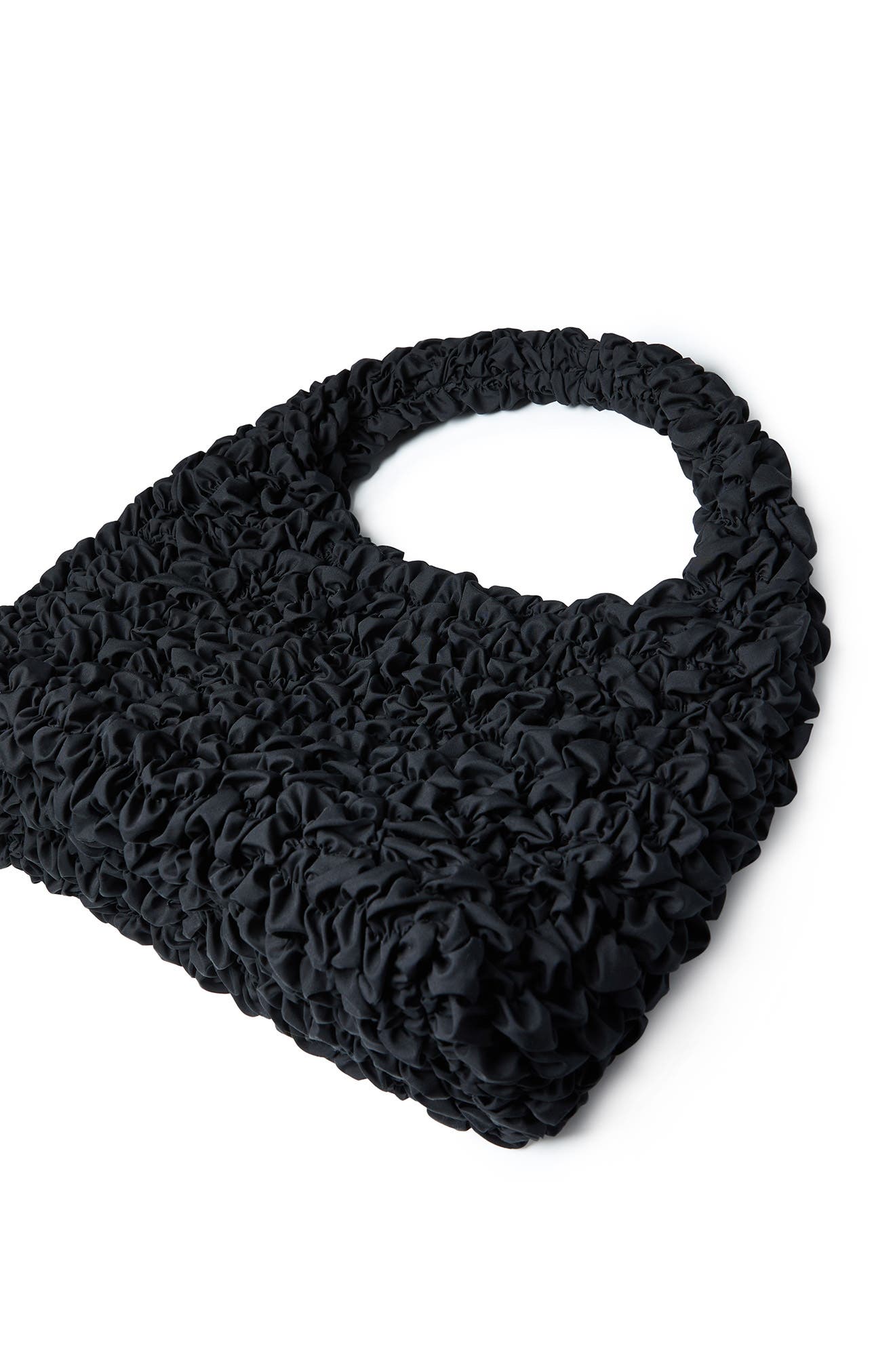 Loeffler Randall Smocked Hobo Bag, Alternate, color, Black