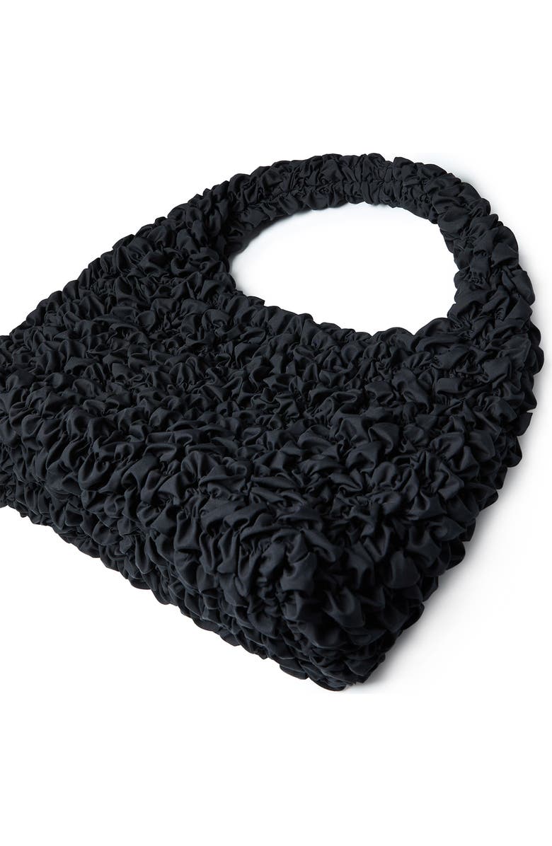 Loeffler Randall Smocked Hobo Bag, Alternate, color, Black
