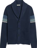 Marine Layer Varsity Shawl Collar Cotton Blend Cardigan