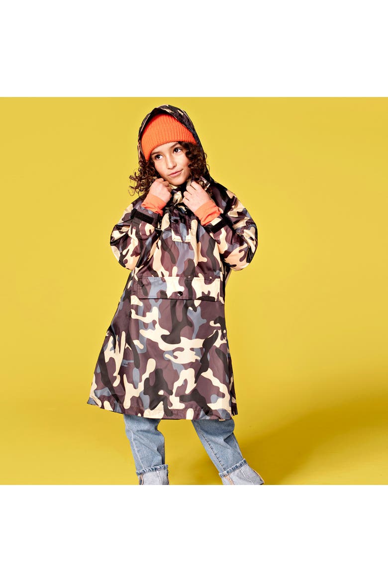 Kids Rain Poncho Jungle, Alternate, color, Camouflage
