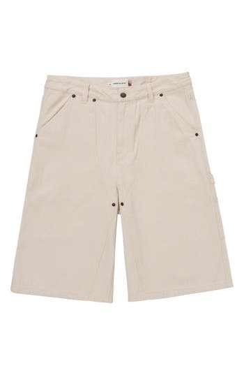 Honor The Gift Gears Denim Carpenter Shorts In White