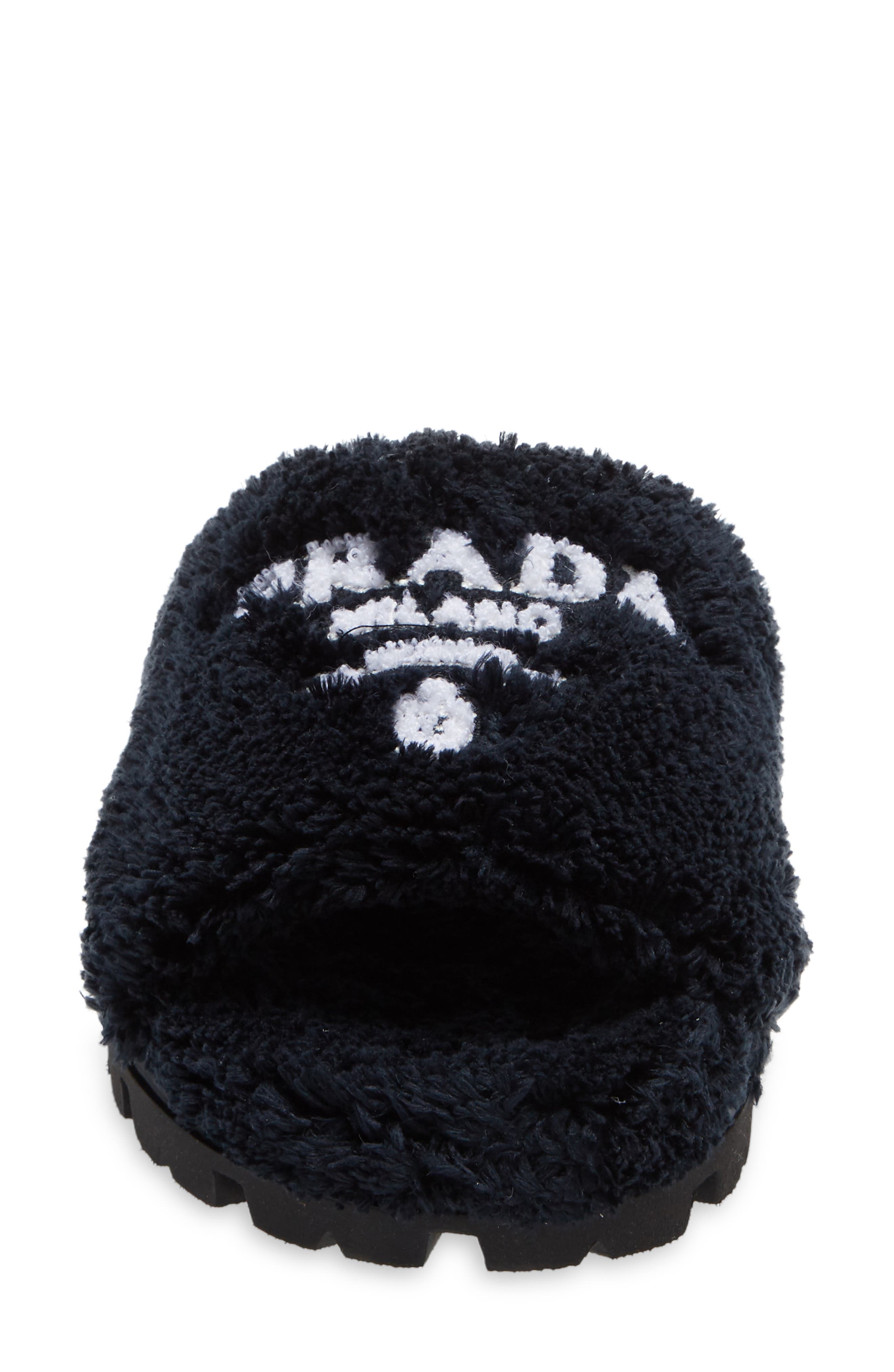 Prada Logo Slide Sandal, Alternate, color, 