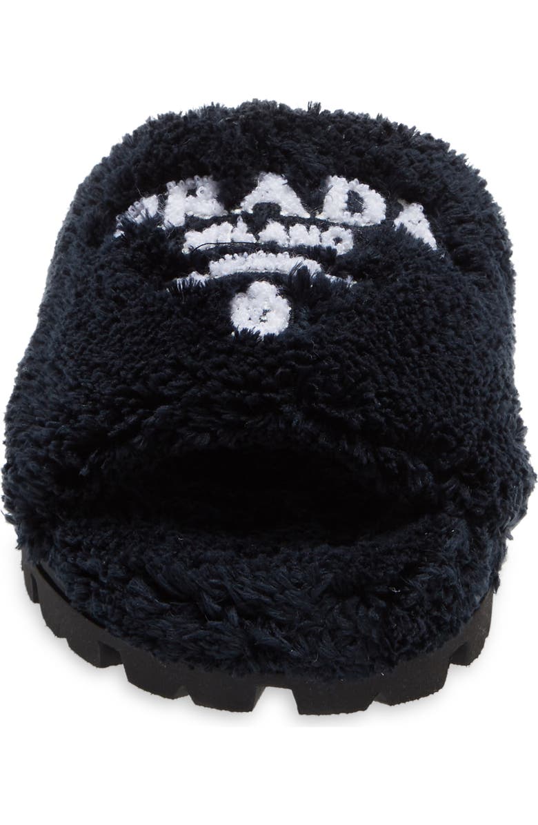 Prada Logo Slide Sandal, Alternate, color,