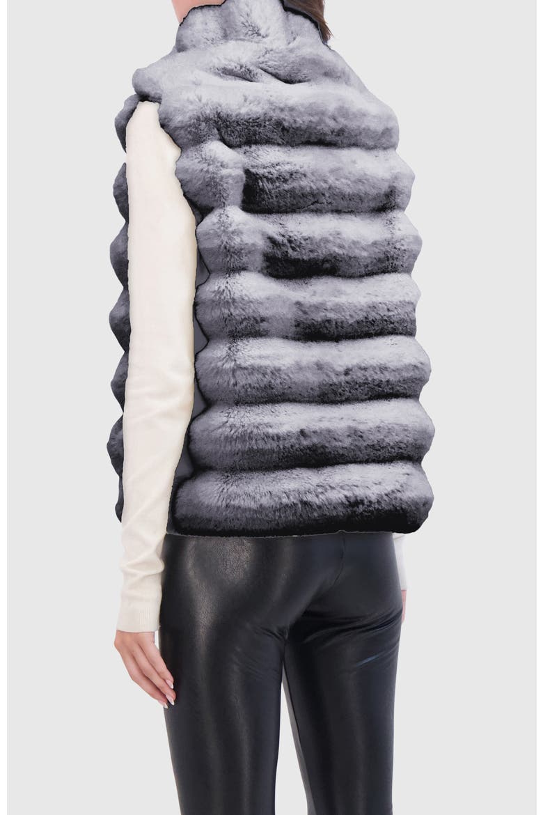 Fur-Free Chinchilla (Faux Fur) Vest, Alternate, color, GRAY CHINCH