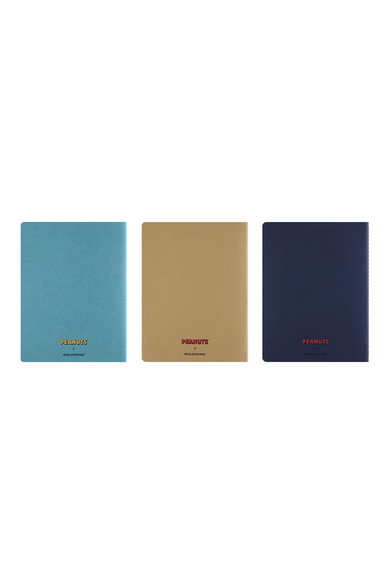 Le Peanuts Set of 3 Extra-Large Ruled Notebooks, Alternate, color, MULTICOLOR PACK