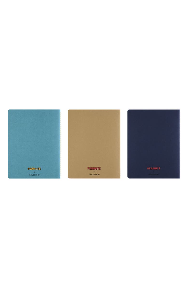 Moleskine Le Peanuts Set of 3 Extra-Large Ruled Notebooks, Alternate, color, Multicolor Pack