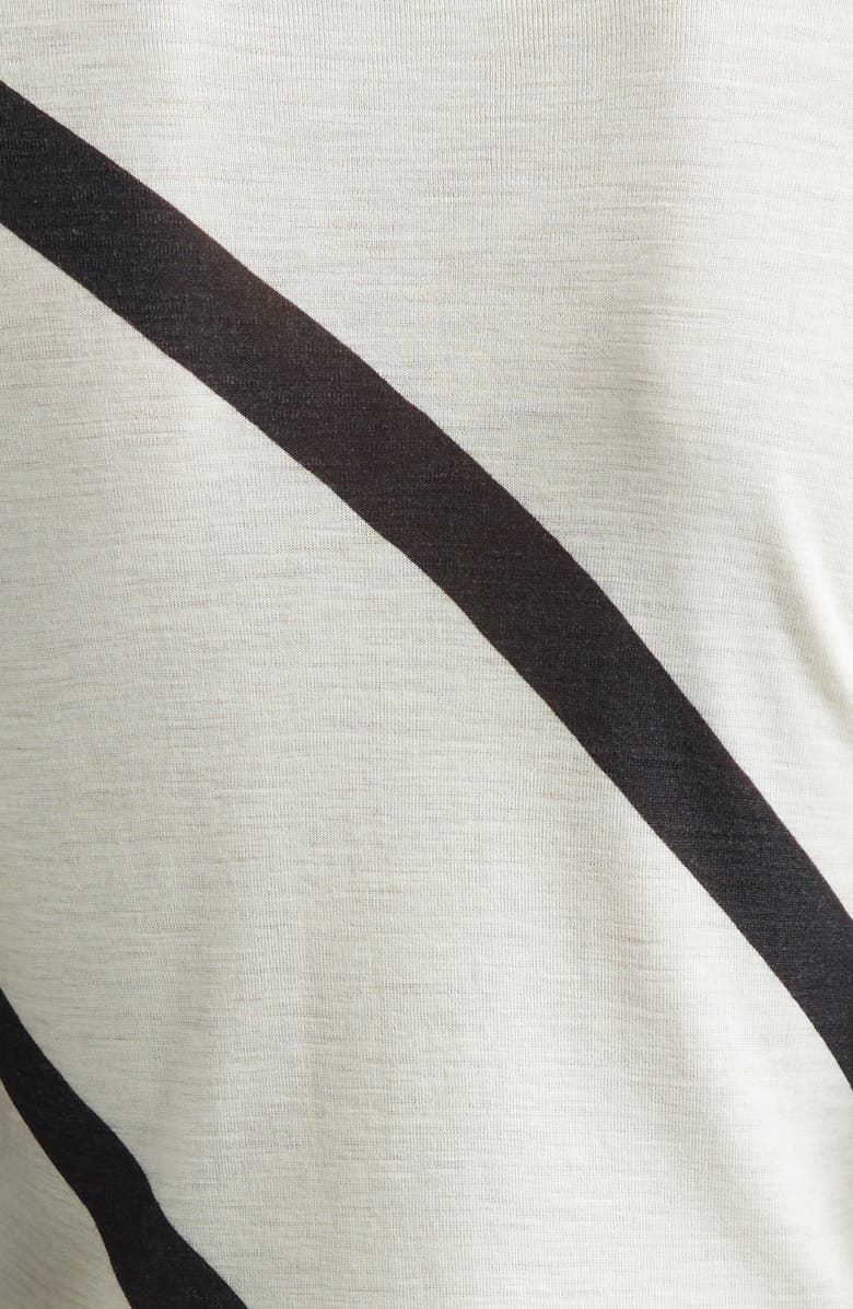 Marimekko Vilina Basso Wool Mock Neck Top, Alternate, color, Off White Black